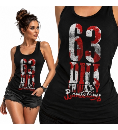 TANK TOP DAMSKI 63 DNI CHWAŁY PAMIĘTAMY